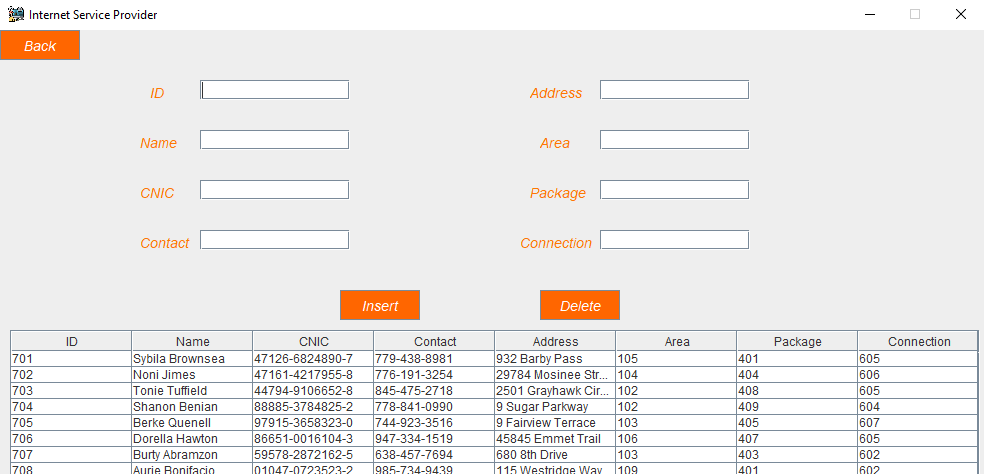 Java & Database Project